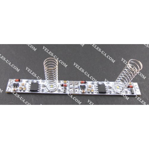 Сенсорний вимикач DC-DC Uin=12-24V, Iн.= 3.0A з дімером, 4х ступ. управл., h20mm, LED WC (збірка) (артикул: 09-1268.) Сенсорний вимикач DC-DC Uin=12-24V, Iн.= 3.0A з дімером, 4х ступ. управл., h20mm, LED WC (збірка) (артикул: 09-1268.)