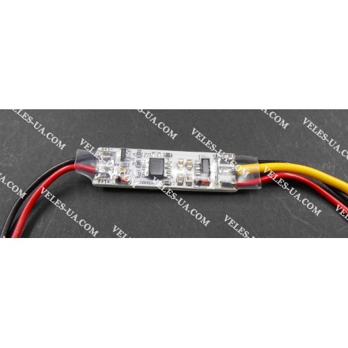Сенсорний вимикач DC-DC Uin=12-24V, Iн.= 3.0A, дімер, з виносн. датч. до 2м, спрац. 1…10см(збірка) (артикул: 09-1275.) Сенсорний вимикач DC-DC Uin=12-24V, Iн.= 3.0A, дімер, з виносн. датч. до 2м, спрац. 1…10см(збірка) (артикул: 09-1275.)