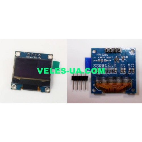 модуль Arduino_ Дісплей OLED LCD0.96B 128х64 пикс. SSD1306 синьо-білий, HW-239A, модуль (артикул: 09-1323.) модуль Arduino_ Дісплей OLED LCD0.96B 128х64 пикс. SSD1306 синьо-білий, HW-239A, модуль (артикул: 09-1323.)