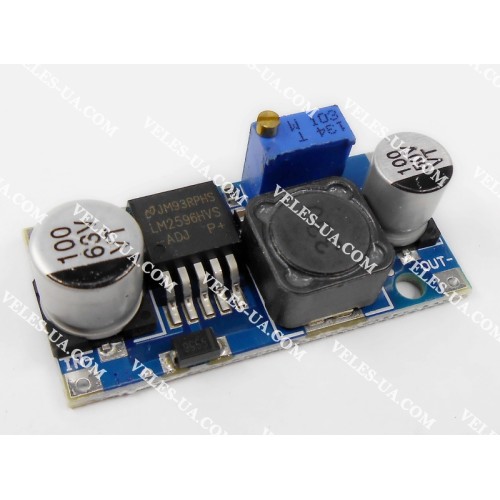 модуль Step-Down DC-DC, 3.0A, Uin=4,5-60V, Uout=1,2-57V, LM2596HVS, на зниження (артикул: 09-1354.) модуль Step-Down DC-DC, 3.0A, Uin=4,5-60V, Uout=1,2-57V, LM2596HVS, на зниження (артикул: 09-1354.)