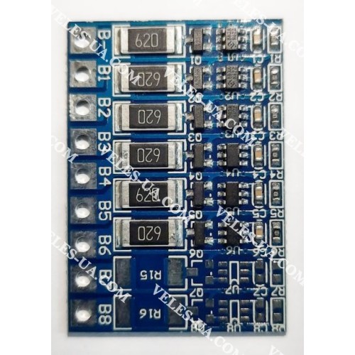 Плата балансування акумулятора 6S 18650, до 25,2V (артикул: 09-1386.) Плата балансування акумулятора 6S 18650, до 25,2V (артикул: 09-1386.)