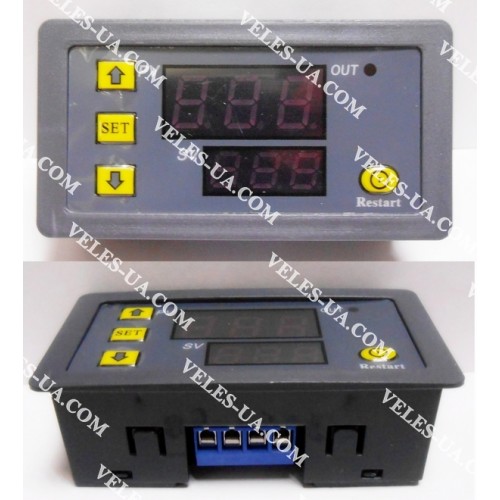 Реле часу, таймер циклічний 10А, 12V, Діапазон часу: 0-999 секунд, 0-999 хвилин, 0-999 годин,T3230 (артикул: 09-1407.) Реле часу, таймер циклічний 10А, 12V, Діапазон часу: 0-999 секунд, 0-999 хвилин, 0-999 годин,T3230 (артикул: 09-1407.)