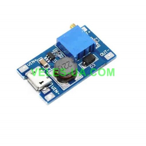 модуль Step-UP DC-DC, 2.0A, Uin=2.0-24V, Uout=5.0-28V, гн.mikroUSB , на підвищення (артикул: 09-1419.) модуль Step-UP DC-DC, 2.0A, Uin=2.0-24V, Uout=5.0-28V, гн.mikroUSB , на підвищення (артикул: 09-1419.)