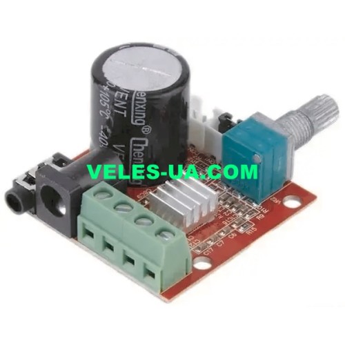 стерео ПНЧ 2х 15W PAM8610, DC7-15V, з регулятором гучності (збірка) (артикул: 09-1483.) стерео ПНЧ 2х 15W PAM8610, DC7-15V, з регулятором гучності (збірка) (артикул: 09-1483.)