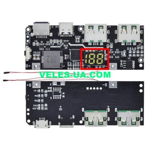 ЗП Li-Ion акум., стум до 4.5А, 22.5W, QC4.0, DC5V, USB, Micro, Type-C, контроль темп., ПоверБанк (артикул: 09-1499.) ЗП Li-Ion акум., стум до 4.5А, 22.5W, QC4.0, DC5V, USB, Micro, Type-C, контроль темп., ПоверБанк (артикул: 09-1499.)