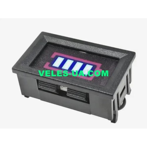 Індикатор заряду акумулятора, 12V 3S, 4 сегменти, RD, XW228DKFR4 (артикул: 09-1529.) Індикатор заряду акумулятора, 12V 3S, 4 сегменти, RD, XW228DKFR4 (артикул: 09-1529.)