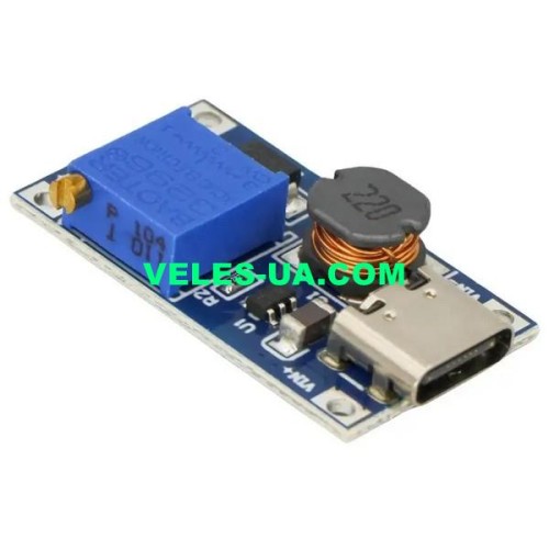 модуль Step-UP DC-DC, 2.0A, Uin=2.0-24V, Uout=5.0-28V, Type-C, MT3608, ICSA004A , на підвищення (артикул: 09-1566.) модуль Step-UP DC-DC, 2.0A, Uin=2.0-24V, Uout=5.0-28V, Type-C, MT3608, ICSA004A , на підвищення (артикул: 09-1566.)