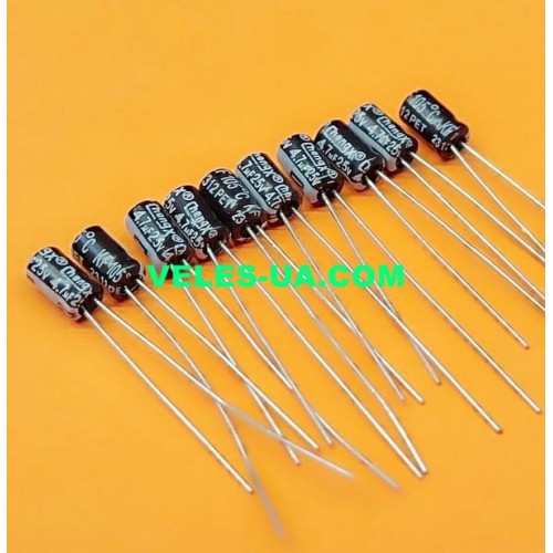 конденсатор 4,7 mkF x 25V 105C 5x11, 2x5 (артикул: 10-0052) конденсатор 4,7 mkF x 25V 105C 5x11, 2x5 (артикул: 10-0052)