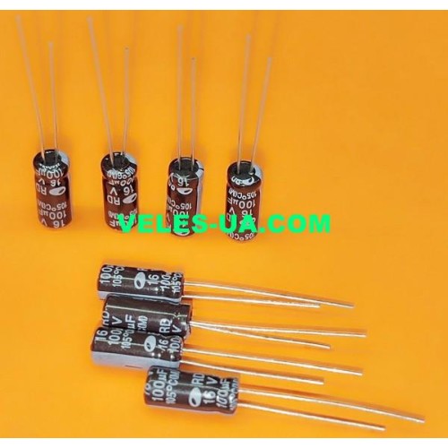 конденсатор 100 mkF x 16V 105C 5x11 (6х7) (артикул: 10-0203) конденсатор 100 mkF x 16V 105C 5x11 (6х7) (артикул: 10-0203)
