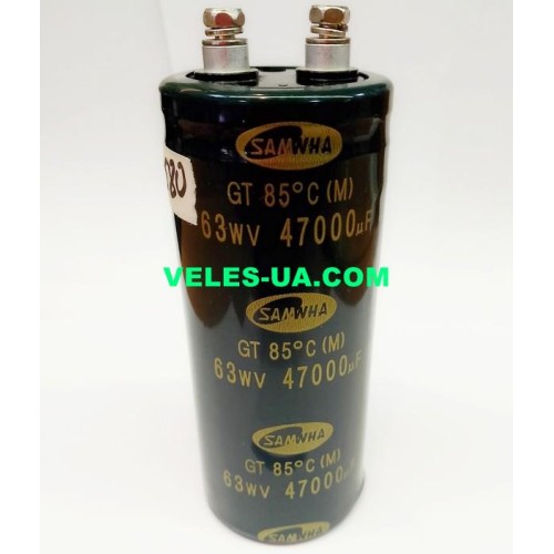 конденсатор 47000 mkF x 63V 85C 51х120 гвинт (артикул: 10-0580) конденсатор 47000 mkF x 63V 85C 51х120 гвинт (артикул: 10-0580)