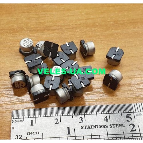 конденсатор 22 mkF x 25V 105C 5х5.4 SMD (артикул: 10-0825) конденсатор 22 mkF x 25V 105C 5х5.4 SMD (артикул: 10-0825)