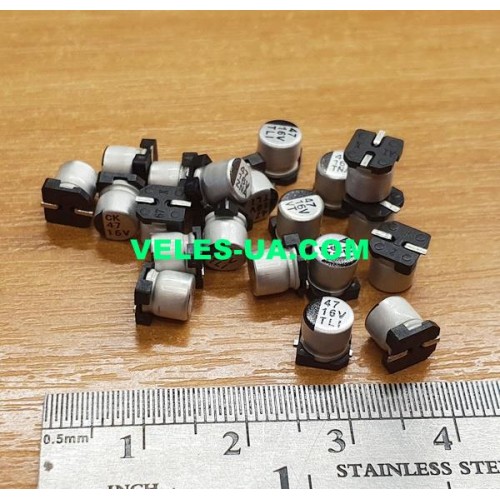 конденсатор 47 mkF x 16V 105C 5х5.4 SMD (артикул: 10-0838) конденсатор 47 mkF x 16V 105C 5х5.4 SMD (артикул: 10-0838)