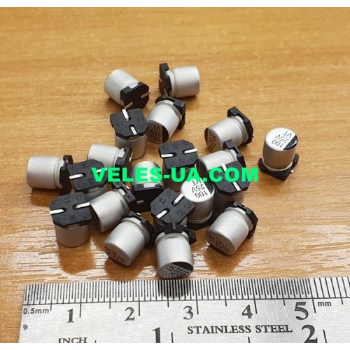 конденсатор 100 mkF x 25V 105C 6,3х7,7 SMD (артикул: 10-0846) конденсатор 100 mkF x 25V 105C 6,3х7,7 SMD (артикул: 10-0846)