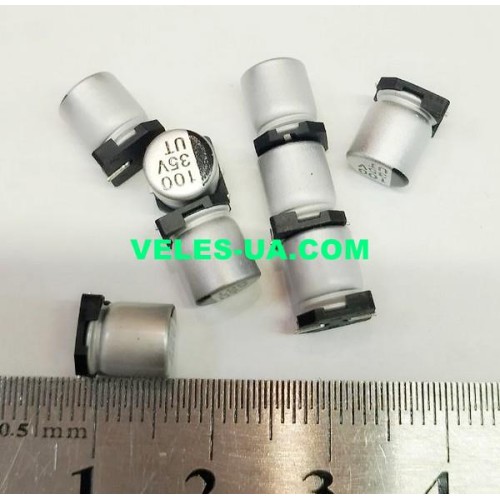 конденсатор 100 mkF x 35V 105C 6,3х7,7 SMD (артикул: 10-0847) конденсатор 100 mkF x 35V 105C 6,3х7,7 SMD (артикул: 10-0847)