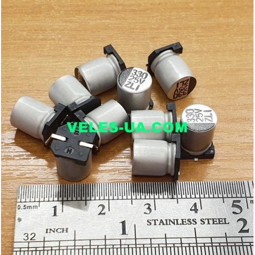 конденсатор 330 mkF x 25V 105C 8х10,5 SMD (артикул: 10-0858) конденсатор 330 mkF x 25V 105C 8х10,5 SMD (артикул: 10-0858)
