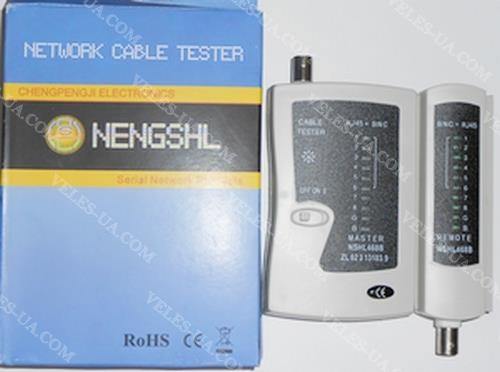 Тестер кабельний 2гн 8P8C , 2гн BNC (RJ-11, RJ-45, BNC) LY-CT013, NSHL468B, ST-248 (артикул: 11-0320) Тестер кабельний 2гн 8P8C , 2гн BNC (RJ-11, RJ-45, BNC) LY-CT013, NSHL468B, ST-248 (артикул: 11-0320)
