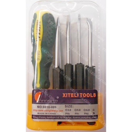 Набір викрутка+ 8насадок model:0816-009 XITELI TOOLS (артикул: 11-0344) Набір викрутка+ 8насадок model:0816-009 XITELI TOOLS (артикул: 11-0344)