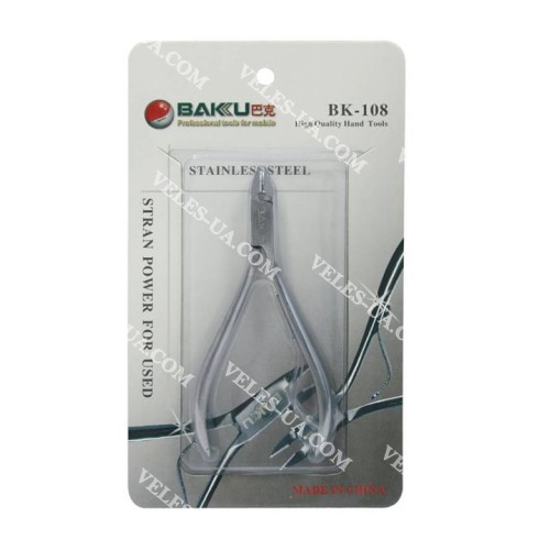 Кусачки 90mm, метал. ручки, прецизійні model: BAKU BK-108 (артикул: 11-1030) Кусачки 90mm, метал. ручки, прецизійні model: BAKU BK-108 (артикул: 11-1030)