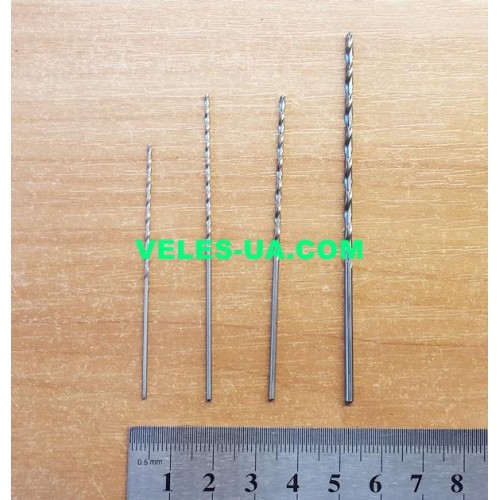 сверло d= 1,0mm L=62mm метал довге прибал. (артикул: 11-2903) сверло d= 1,0mm L=62mm метал довге прибал. (артикул: 11-2903)