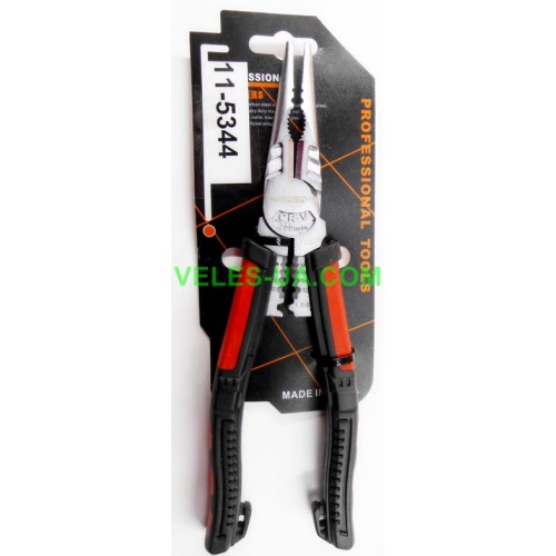 Щипці прямі 200mm, 1055карбон + хром ванадіум, ручки чорні Pliers (артикул: 11-5344) Щипці прямі 200mm, 1055карбон + хром ванадіум, ручки чорні Pliers (артикул: 11-5344)