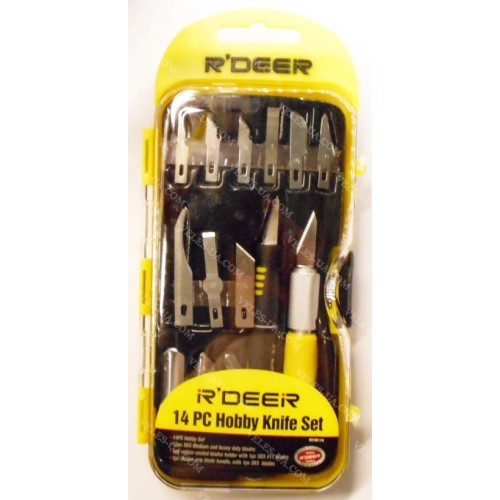 набір ножів для дерева 14шт, R'Deer RT-M-114 (артикул: 11-6602) набір ножів для дерева 14шт, R'Deer RT-M-114 (артикул: 11-6602)