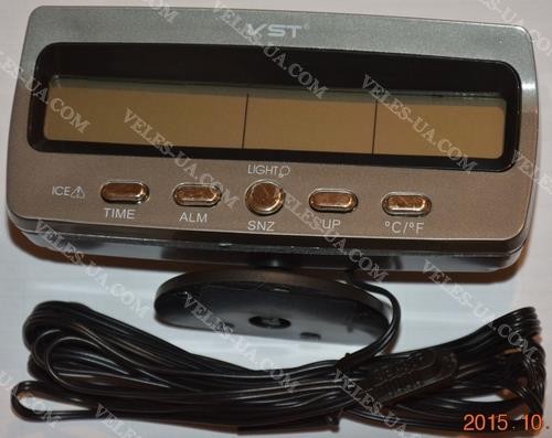 Термометр 2шт + годинник VST-7045 ЖКИ (артикул: 12-0103) Термометр 2шт + годинник VST-7045 ЖКИ (артикул: 12-0103)