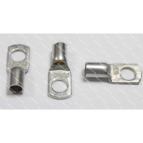 Клема силова тип ''O'' d6,0mm на дріт 10кв,мм Мідь Оцинкована, 8AWG, не ізольоване (артикул: 17-0906.) Клема силова тип ''O'' d6,0mm на дріт 10кв,мм Мідь Оцинкована, 8AWG, не ізольоване (артикул: 17-0906.)