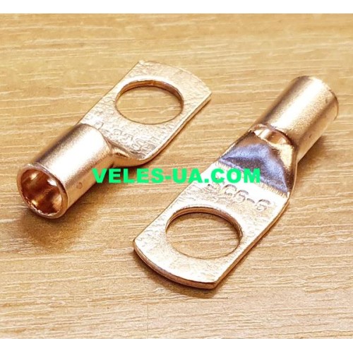 Клема силова тип ''O'' d6,0mm на дріт 6кв,мм Мідь, не ізольоване (артикул: 17-1038.) Клема силова тип ''O'' d6,0mm на дріт 6кв,мм Мідь, не ізольоване (артикул: 17-1038.)