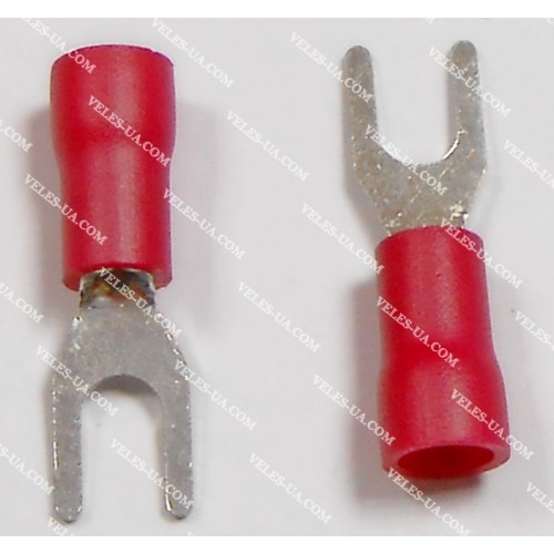 Клема тип''U'' d3,7mm на дріт 0,5-1,5кв,мм, ізольована RD (артикул: 17-1203.) Клема тип''U'' d3,7mm на дріт 0,5-1,5кв,мм, ізольована RD (артикул: 17-1203.)