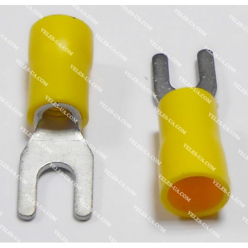 Клема тип''U'' d3,7mm на дріт 4-6кв,мм, ізольована Y (артикул: 17-1207.) Клема тип''U'' d3,7mm на дріт 4-6кв,мм, ізольована Y (артикул: 17-1207.)