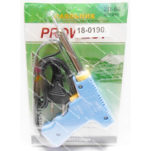 Паяльник-пістолет пластиковий ZD60 (220V, 30-70W) (артикул: 18-0190.) Паяльник-пістолет пластиковий ZD60 (220V, 30-70W) (артикул: 18-0190.)