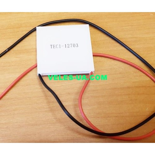 Модуль Пельтьє TEC1-12703, 40x40x4mm, V, A, T max. = ° C, що охолоджує потужність Вт (артикул: 20-2005) Модуль Пельтьє TEC1-12703, 40x40x4mm, V, A, T max. = ° C, що охолоджує потужність Вт (артикул: 20-2005)