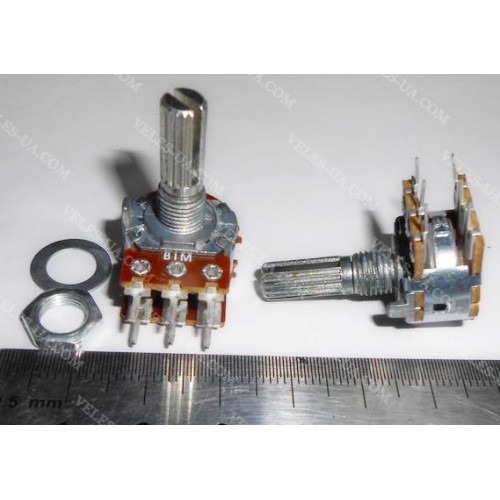 Резистор 5кОм B RV16GN-PH-20KQ (stereo) (артикул: 22-0217.) Резистор 5кОм B RV16GN-PH-20KQ (stereo) (артикул: 22-0217.)