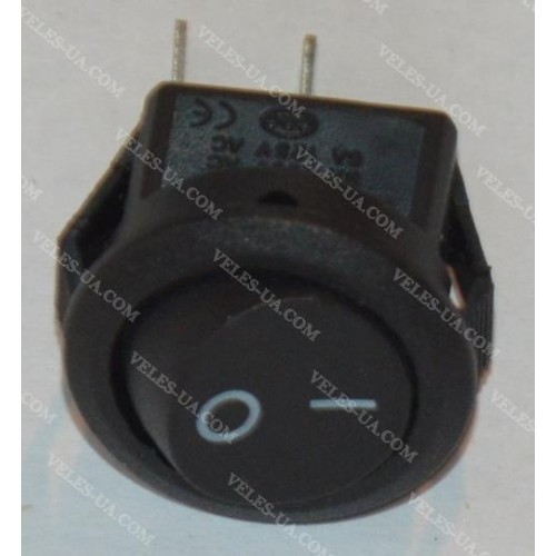 KCD-108R, KCD5-2-101 Перемикач круглий клавішний mini d14mm без підсв.ON-OFF 2P ЧОРНИЙ 3A/250VAC (артикул: 23-0058.BK) KCD-108R, KCD5-2-101 Перемикач круглий клавішний mini d14mm без підсв.ON-OFF 2P ЧОРНИЙ 3A/250VAC (артикул: 23-0058.BK)