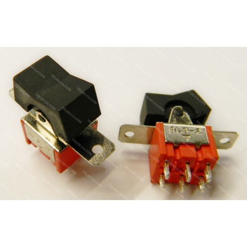 RLS203-A1 тумблер з клавішою ON-OFF-ON 6P ЧОРНА 3A/250VAC (артикул: 23-0099.BK) RLS203-A1 тумблер з клавішою ON-OFF-ON 6P ЧОРНА 3A/250VAC (артикул: 23-0099.BK)