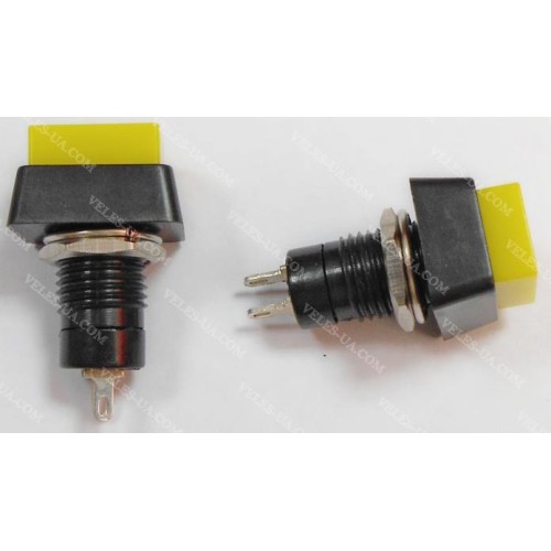 PBS22A Вимикач кнопк. прямокутн. з фікс. ON-OFF ЖОВТИЙ 2P AC125V/3A; AC250V/1A пр15х10хL30 (артикул: 23-0225.Y) PBS22A Вимикач кнопк. прямокутн. з фікс. ON-OFF ЖОВТИЙ 2P AC125V/3A; AC250V/1A пр15х10хL30 (артикул: 23-0225.Y)