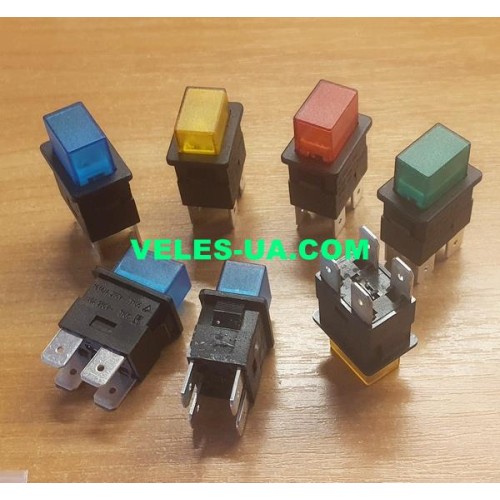PS23-16 Вимикач кнопк. прямокутн. з фікс. ON-OFF ЧЕРВОНИЙ 4P AC250V/4A, Y (артикул: 23-0263.Y) PS23-16 Вимикач кнопк. прямокутн. з фікс. ON-OFF ЧЕРВОНИЙ 4P AC250V/4A, Y (артикул: 23-0263.Y)