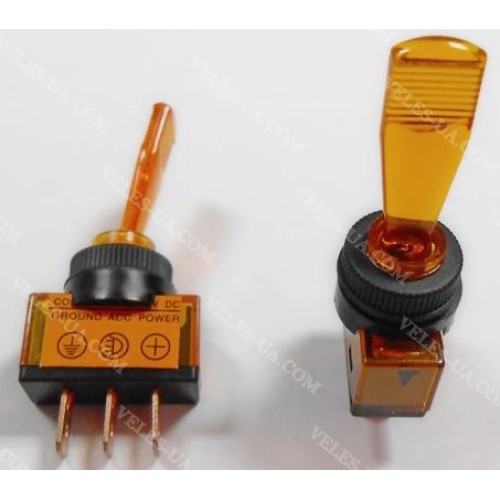 ASW-13D Авто- перемикач тумблер з пісвідкою ON-OFF 3P AMBER 20A/12VCD (артикул: 23-0318.AM) ASW-13D Авто- перемикач тумблер з пісвідкою ON-OFF 3P AMBER 20A/12VCD (артикул: 23-0318.AM)