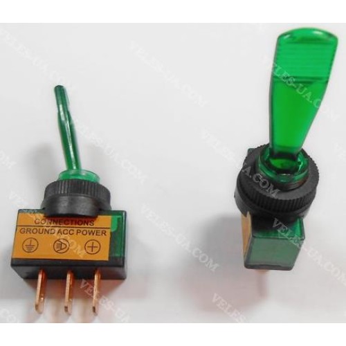 ASW-13D Авто- перемикач тумблер з пісвідкою ON-OFF 3P ЗЕЛЕНИЙ 20A/12VCD (артикул: 23-0318.GN) ASW-13D Авто- перемикач тумблер з пісвідкою ON-OFF 3P ЗЕЛЕНИЙ 20A/12VCD (артикул: 23-0318.GN)