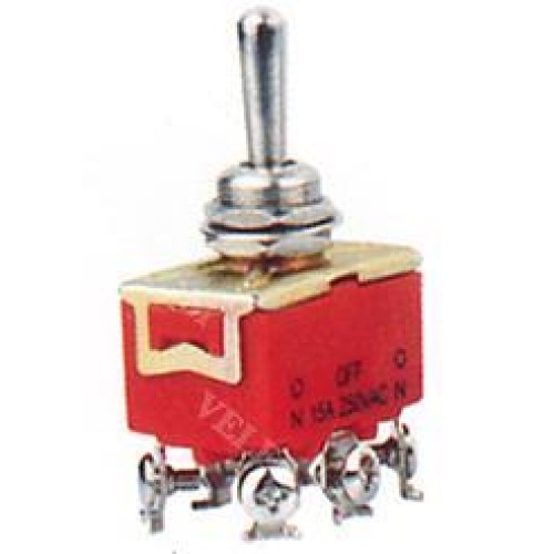 Тумблер big 6pin (ON)-OFF-(ON) вив.п/гвинт 125VAC 15A / 250VAC 10A (артикул: 23-0426.) Тумблер big 6pin (ON)-OFF-(ON) вив.п/гвинт 125VAC 15A / 250VAC 10A (артикул: 23-0426.)