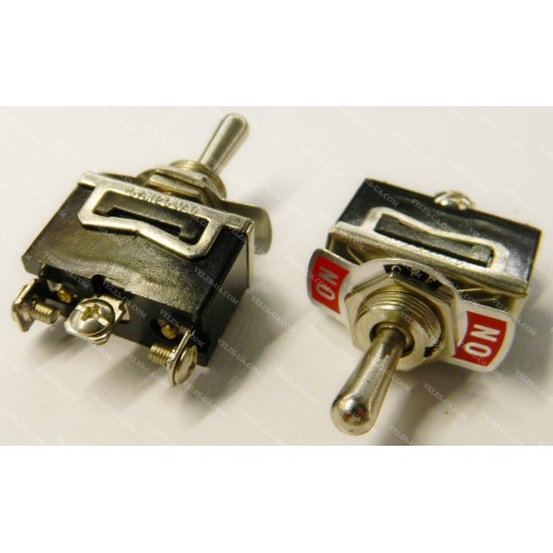 Тумблер big 3pin (ON)-OF-(ON) вив.п/гвинт 125VAC 15A / 250VAC 10A (артикул: 23-0453.) Тумблер big 3pin (ON)-OF-(ON) вив.п/гвинт 125VAC 15A / 250VAC 10A (артикул: 23-0453.)