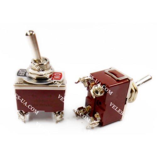 Тумблер big 4pin ON-OFF вив.п/гвинт 15A/250VAC, KN3C-201, E-TEN1221 (артикул: 23-0463.) Тумблер big 4pin ON-OFF вив.п/гвинт 15A/250VAC, KN3C-201, E-TEN1221 (артикул: 23-0463.)