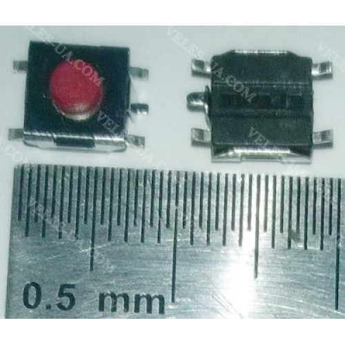 кнопка тактова SMD 6х6х 2,5, 5pin, шток 1,0мм (артикул: 23-0501.) кнопка тактова SMD 6х6х 2,5, 5pin, шток 1,0мм (артикул: 23-0501.)