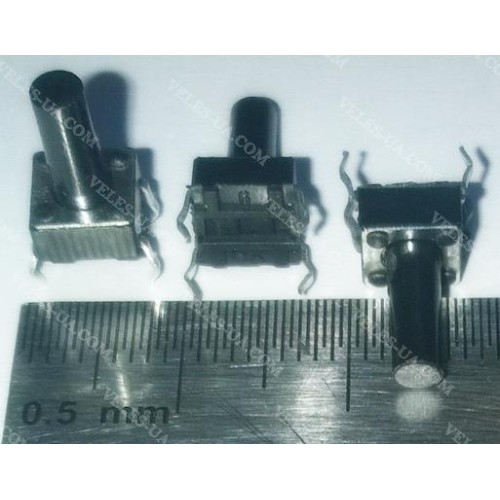 кнопка тактова 6х6х12, 4pin 4мм, шток мм (артикул: 23-0510.) кнопка тактова 6х6х12, 4pin 4мм, шток мм (артикул: 23-0510.)
