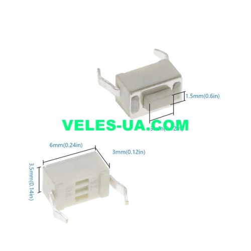 кнопка тактова 6х3,5х 4,3, 2pin, шток 1,2мм, KFC-003C-4.3 (артикул: 23-0526.) кнопка тактова 6х3,5х 4,3, 2pin, шток 1,2мм, KFC-003C-4.3 (артикул: 23-0526.)