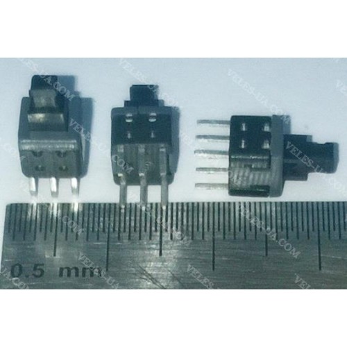 кнопка 5,8х5,8х10, 6pin 4,5мм, шток мм (ON)-OFF без фіксації (артикул: 23-0538.) кнопка 5,8х5,8х10, 6pin 4,5мм, шток мм (ON)-OFF без фіксації (артикул: 23-0538.)