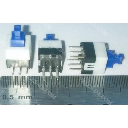 кнопка 7,0х7,0х13, 6pin 4,5мм, шток мм ON-OFF з фіксацією (артикул: 23-0539.) кнопка 7,0х7,0х13, 6pin 4,5мм, шток мм ON-OFF з фіксацією (артикул: 23-0539.)