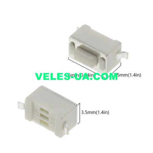 кнопка тактова SMD 6х3х 4,3, 2pin, шток 1,2mm (артикул: 23-0545.) кнопка тактова SMD 6х3х 4,3, 2pin, шток 1,2mm (артикул: 23-0545.)