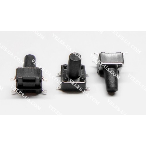 кнопка тактова SMD 6х6х 9,5, 4pin, шток (артикул: 23-0574.) кнопка тактова SMD 6х6х 9,5, 4pin, шток (артикул: 23-0574.)