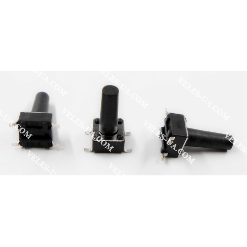 кнопка тактова SMD 6х6х13, 4pin, шток 9,5мм (артикул: 23-0587.) кнопка тактова SMD 6х6х13, 4pin, шток 9,5мм (артикул: 23-0587.)